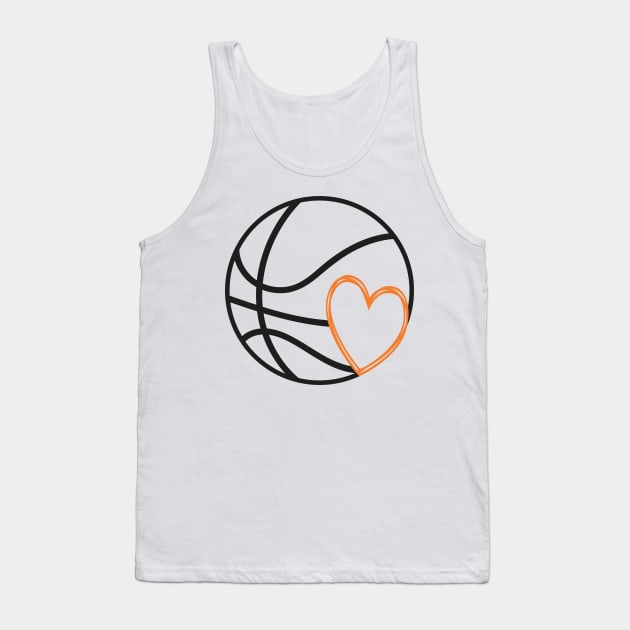 Basketball Heart Tank Top by pralonhitam